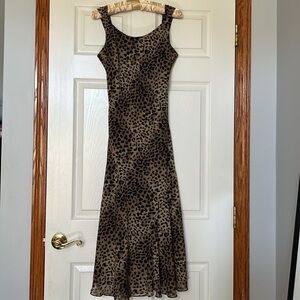 Vintage 90s Y2K Chic Leopard Print Dress